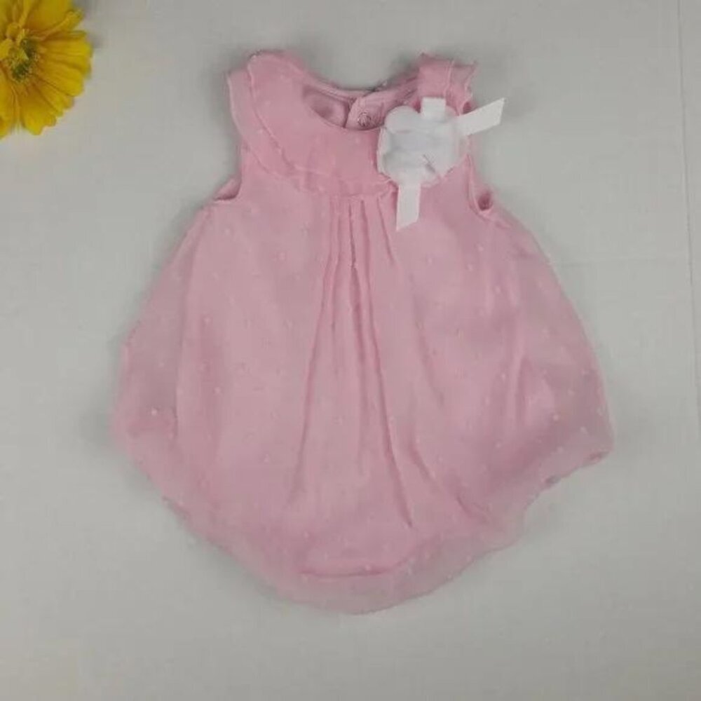 Baby Essentials Girls Light Pink Bubble Romper size 3M